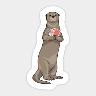 Otter Poker Poker cards Sticker